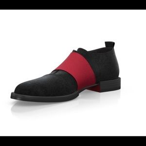 BRAND NEW! No box. GIROTTI, Womens Slipons, black seud, size 7.5